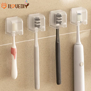 Gancho De Armazenamento Para Banheiros Com Economia De Espaço-Prateleira À Prova D'água Escova De Dentes Sem Furos-Suporte Elétrica Tampa