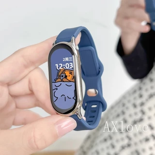 Popular Pulseira De Silicone Macia Para Mi Band 9 8 Xiaomi 8 NFC Esportiva Substituição Smartwatch Relógio