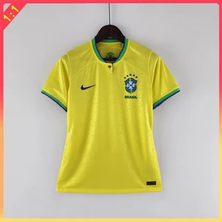 Camisa De Futebol 22/23 B-L Brasil Home Jersey Esportiva Amarela Feminina (Mulher)