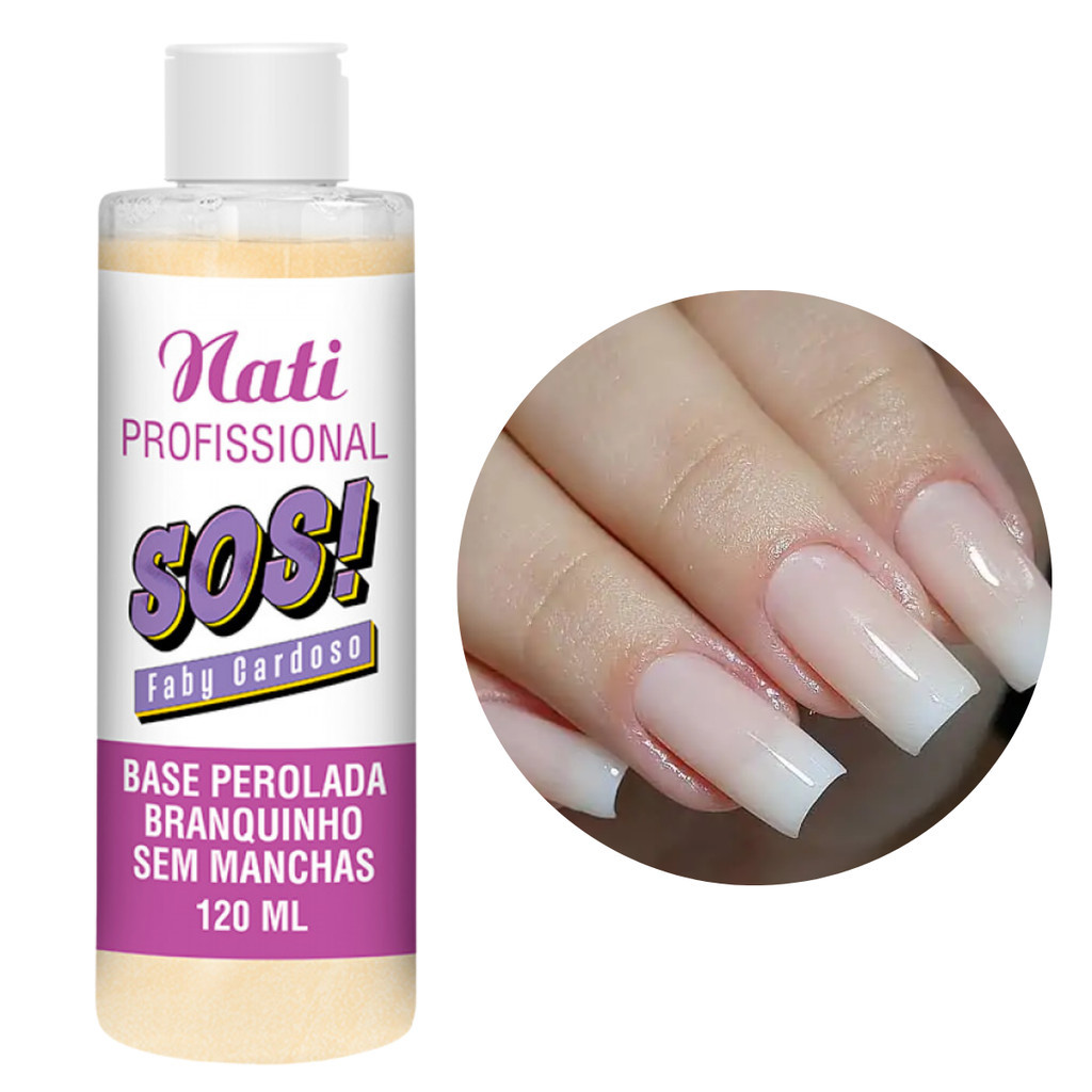 Base Perolada Branquinho sem Manchas Nati Linha Profissional Faby Cardoso 120 ML