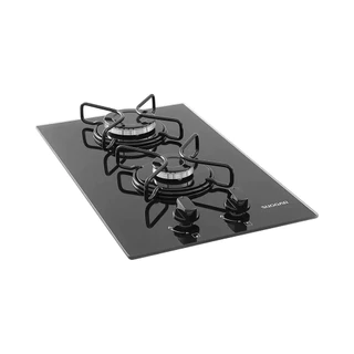 Cooktop À Gás 2 Bocas FG2002AVP Suggar Esmaltado Preto - Bivolt