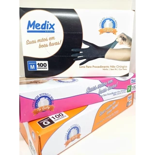 Luva Nitrilica S/Pó Cx Com 100Un - Medix