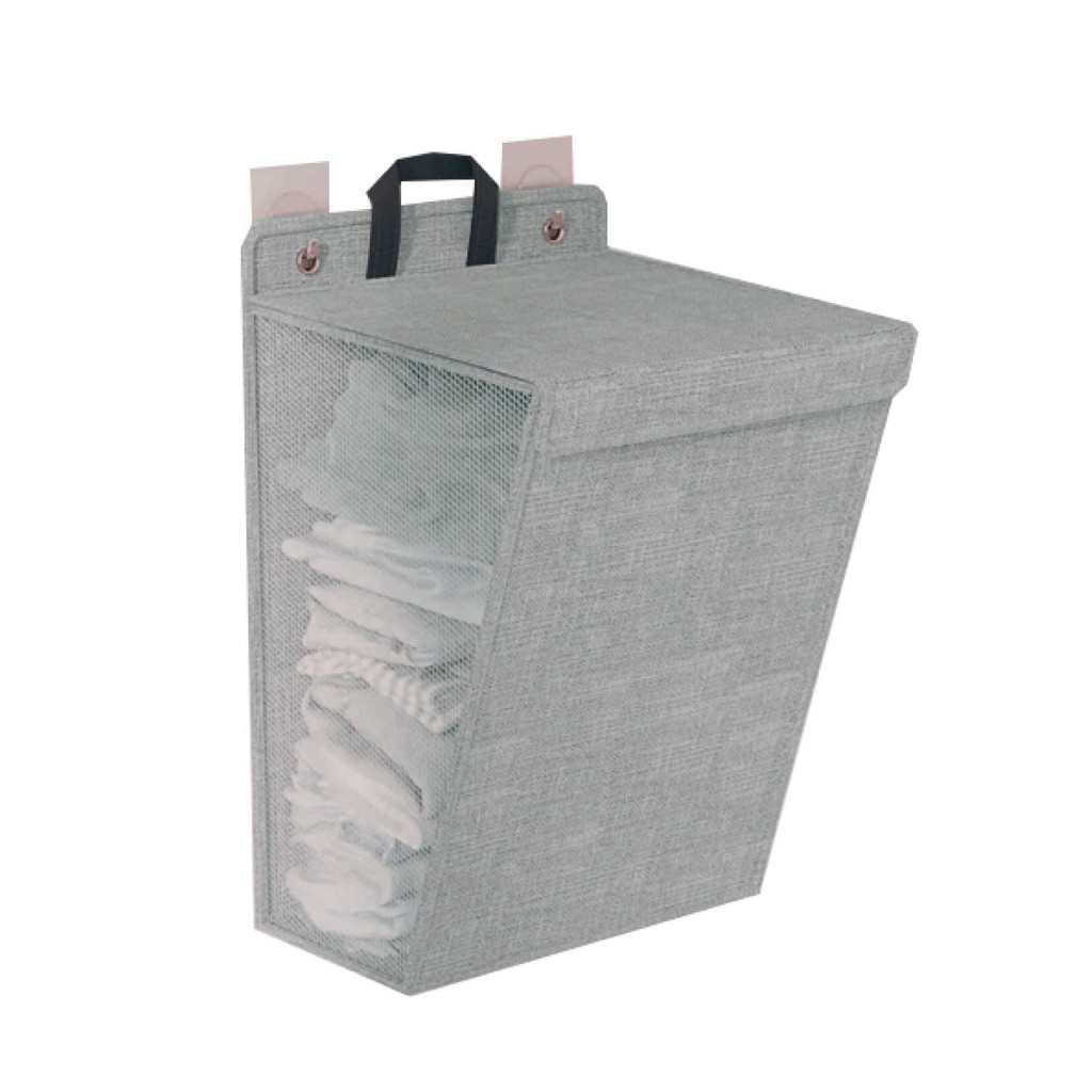 Cesto De Banheiro P/ Roupa Suja Dobrável De Parede - Médio