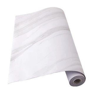 Papel de Parede 10 Metros Autoadesivo Texturizado PVC Mármore Branco - Moment