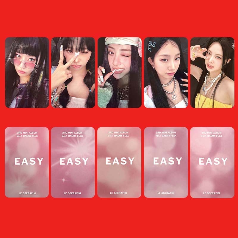 1-5pcs/set LE SSERAFIM 3rd mini Album EASY Photocards K4 POP M2U