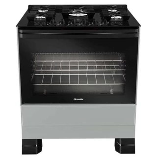 Fogão a Gás Mueller MFV5BF Piacere 5 Bocas Mesa de Vidro Acendimento Automático