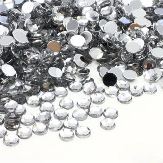 Chaton Redondo Modelo Diamante 6mm - Cristal - Base Reta