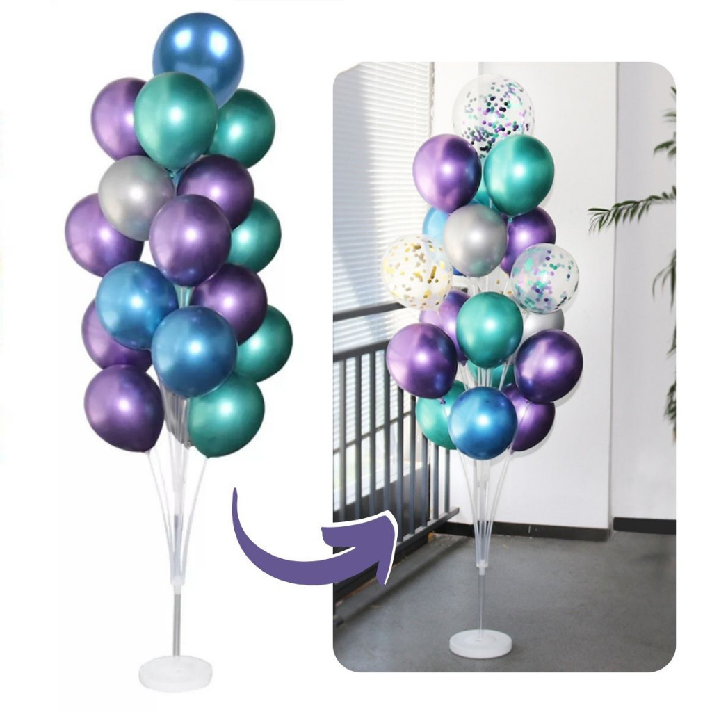 Suporte Balões Bexigas de Chão 168 cm Torre P/ até 19 Balões | Shopee ...