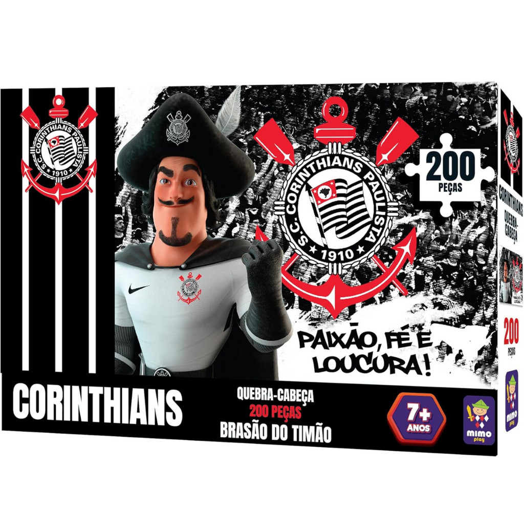Quebra Cabeça colecionável Corinthians brasão timão 200 pçs | Shopee Brasil