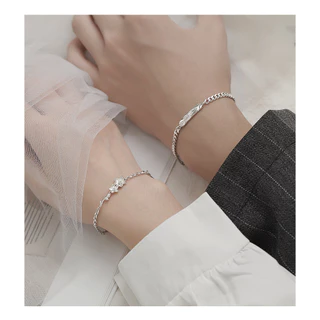 Moda masculina feminina adequada casal pulseira na moda flor forma casal pulseira