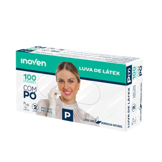 Luva de Procedimentos com Pó CA 45332 P com 100 unidades Inoven em Oferta na Shopee