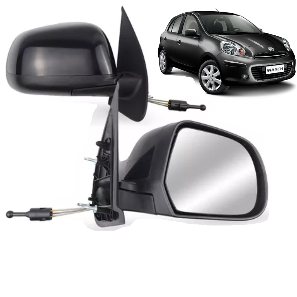 Retrovisor Nissan March 2012 2013 2014 Com Controle | Shopee Brasil