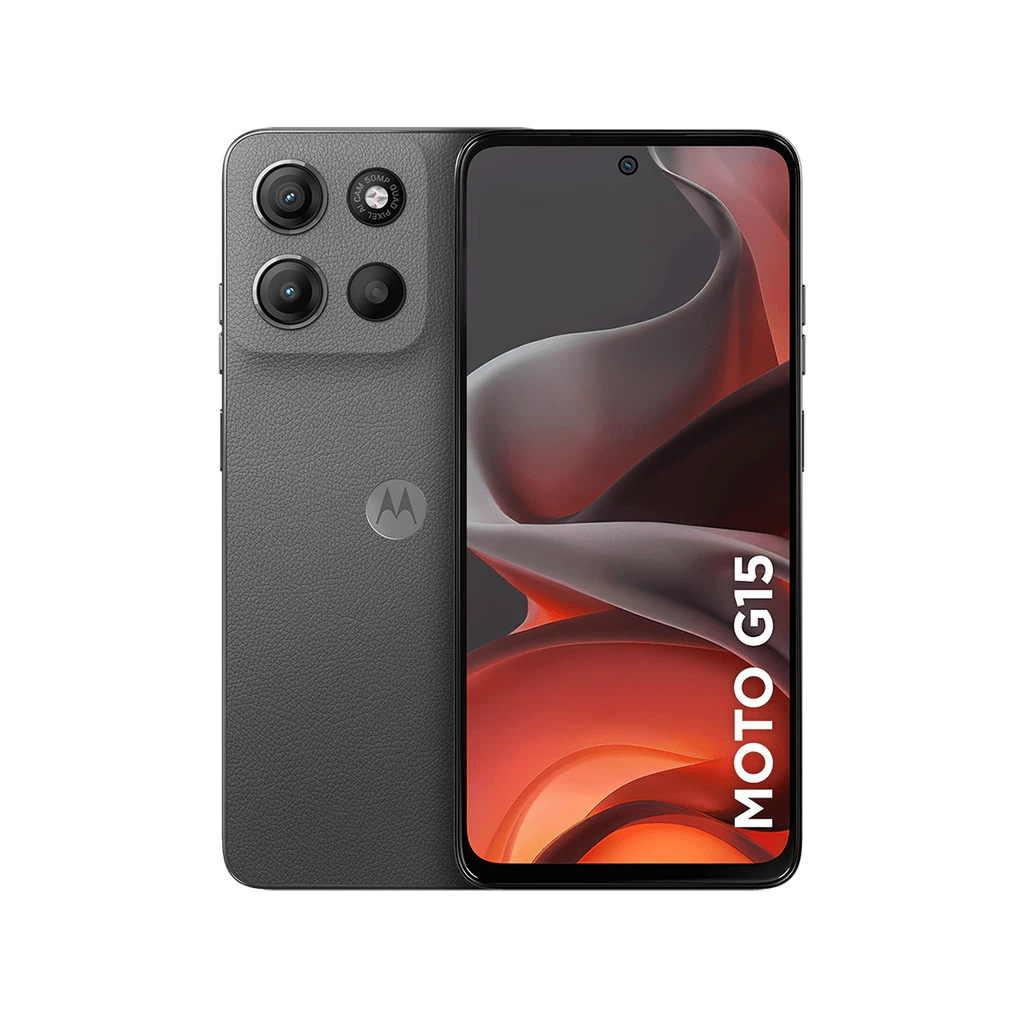 <img src="https://deo.shopeemobile.com/shopee/shopee-pcmall-live-sg/productdetailspage/d35d840bd7617cd29fc5.svg" alt="mall inline badge"> Smartphone Motorola Moto G15 256GB, 4G, 12GB RAM Boost*, Câmera 50MP, Tela FHD+ 6.7" - Grafite