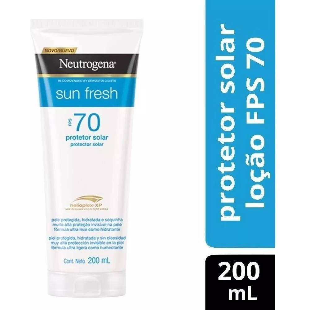 Protetor Solar Neutrogena Sun Fresh FPS 70 200ml | Shopee Brasil