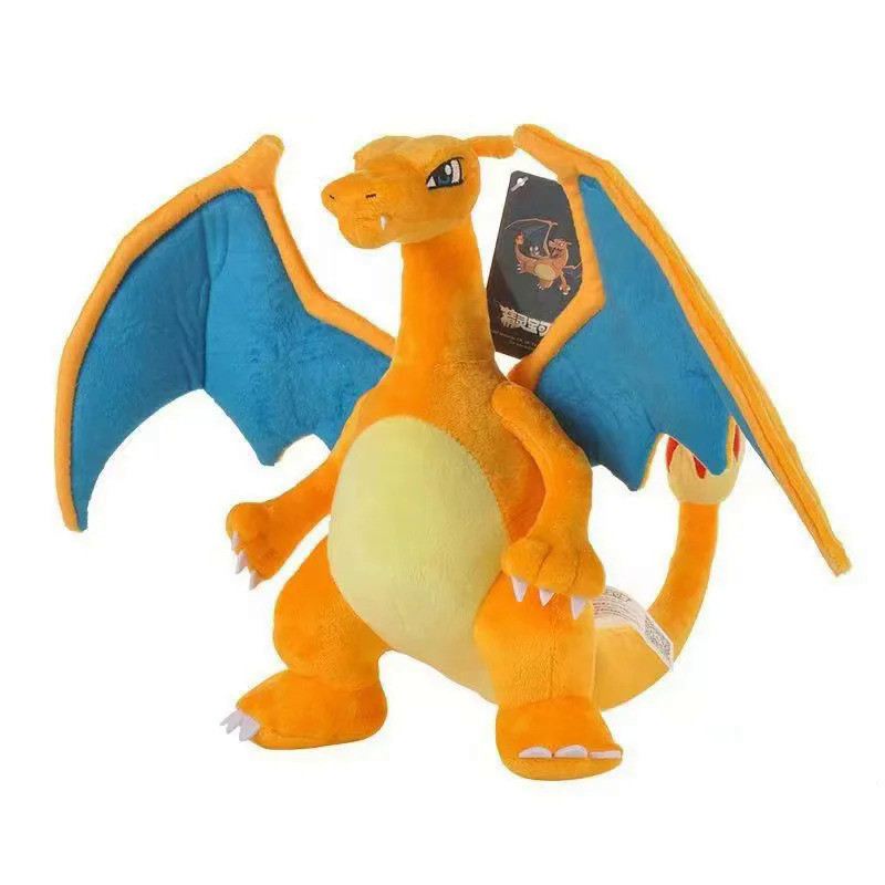 25CM Charizard Brinquedos De Pelúcia Pokemon Fogo Tipo Dragão Anime ...