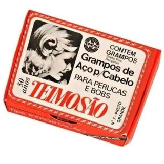 Grampo Teimosão Grande Em Aço Preto Para Cabelo N° 7 C/50un - Teimoso- temoso