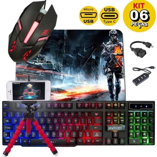 Kit Mobilador Gamer Completo Teclado + Mouse  Free Fire Lol em Oferta na Shopee