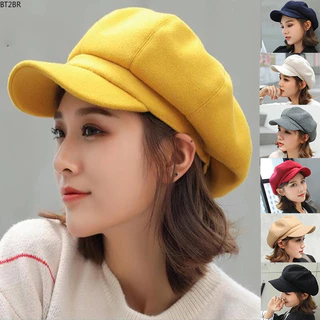 7 Cores Disponíveis Moda Lã Boina Feminina Outono E Inverno Chapéu Octógono Newsboy Lazer Ao Ar Livre Pintor Caminhão Artista Caps < BT0426 >