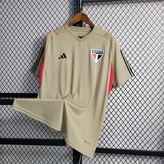 São Paulo Camisa de Futebol de São Paulo 23-24 S-P Homens Camisa de Treinamento Amarela