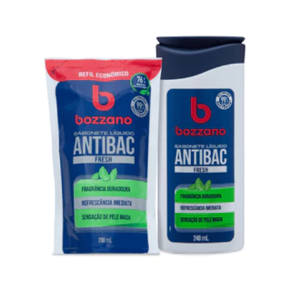 Kit Sabonete Liquido Refil Fresh Homem Economico Bozzano