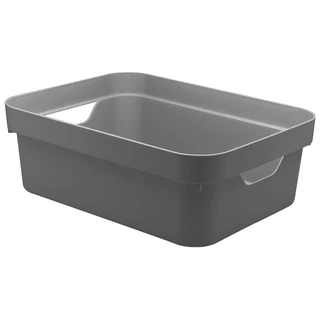 Caixa Plástica 10,5L Organizadora Multiuso OU Cube Cinza