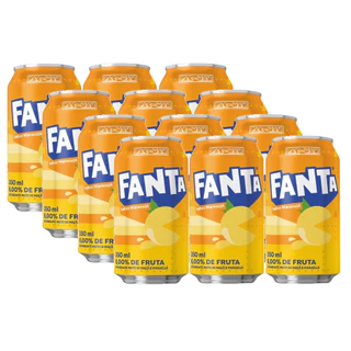 KIT 12 Refrigerante Fanta Sabor Maracujá Lata 350ml