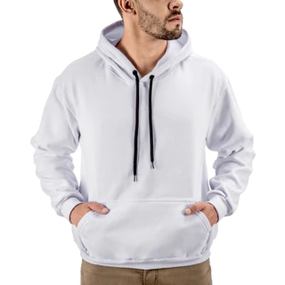 Moletom Canguru Liso Blusa Unissex Algodão Flanelado Bolso Frontal Capuz Ajustavel Moda MLT01-LISO