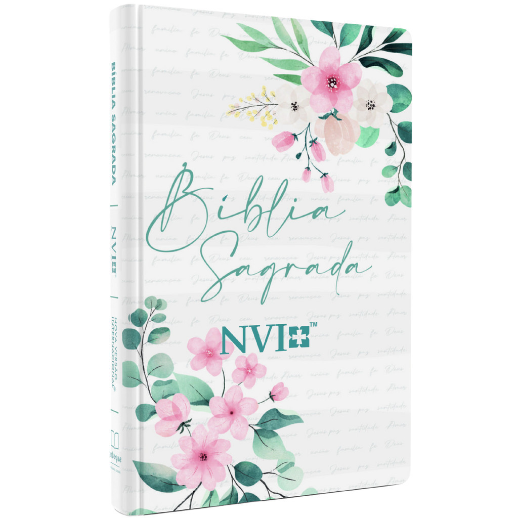 Bíblia Sagrada Feminina NVI | Letra Normal | Floral Branca | Capa Dura ...