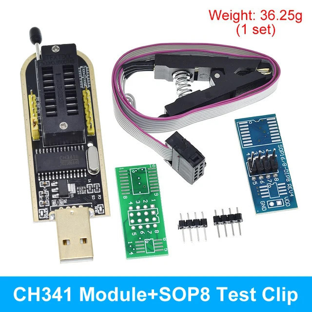 Kit Eeprom Bios Recorder Gravador de Bios Serie 24 e 25