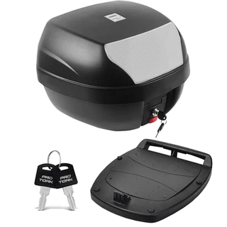 Baú Bauleto para Motos 28 Litros Smart Box Com Refletor Traseiro e Lente Cristal BP-03CL - Pro tork