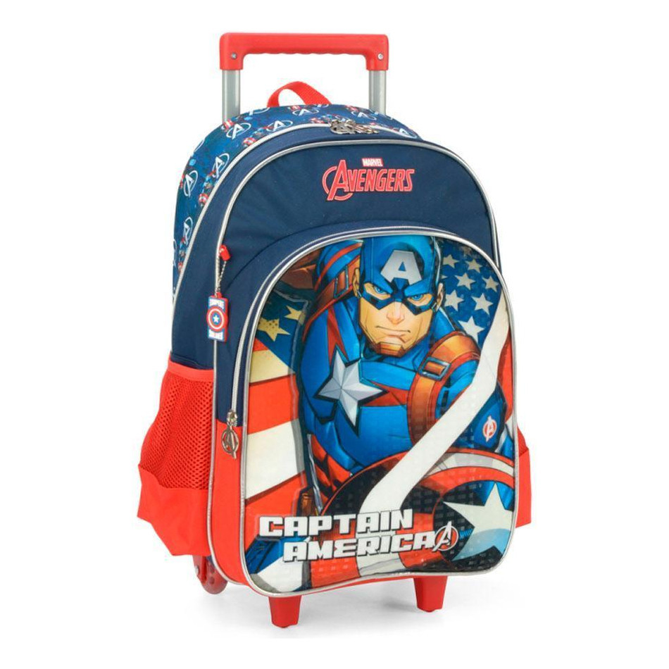 Mochila Rodinhas 17 Capitão América Super Soldier Luxcel