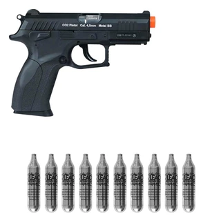 Pistola Airsoft Pressão Co2 Rossi W129 4.5 + Básico 02