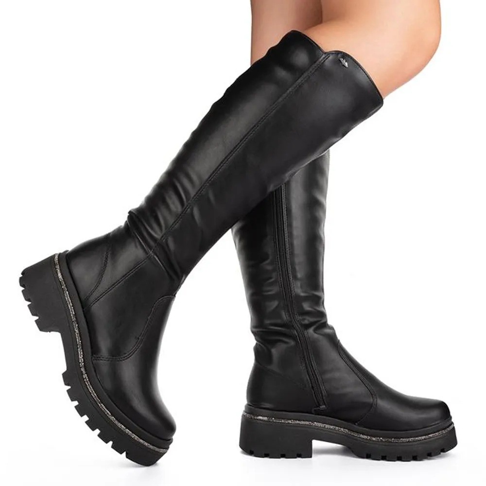 Bota Feminina Cano Longo Preto Dakota Da211 Sn | Shopee Brasil