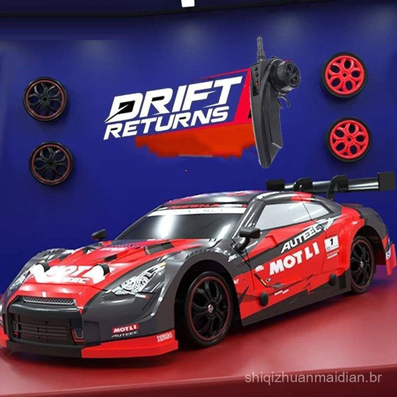 Carro de controle remoto Nissan GTR Drift, tração nas quatro rodas