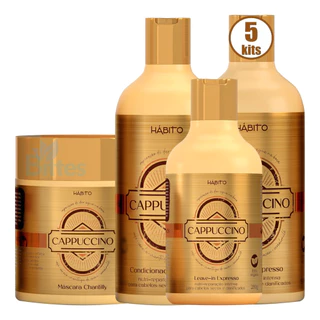 5 Kit Capilar Cappuccino Hábito Cosmeticos Fio Atacado