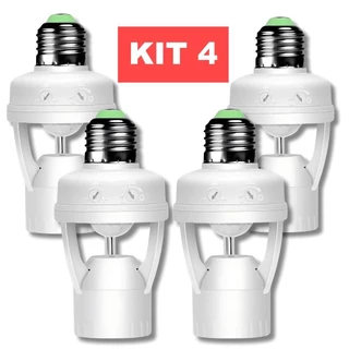 Kit Fotocélula Sensor De Presença Para Lâmpada Com Soquete em Oferta na Shopee