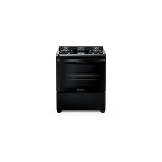 Fogão Brastemp 5 Bocas Mesa De Vidro e Turbo Chama Preto BFS5VCE - Bivolt

