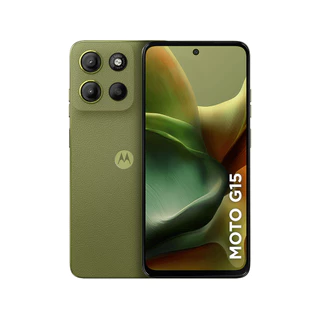 Smartphone Motorola Moto G15 256GB, 4G LTE, 12GB RAM Boost*, Camera 50MP, Tela FHD+ 6.7" - Verde Vegan Leather
