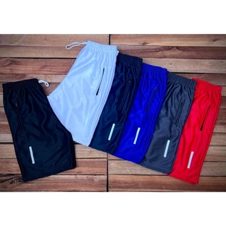 Kit 06 Bermudas Masculinas Lisas - Sem Logo - Barra Refletiva + Pronta Entrega