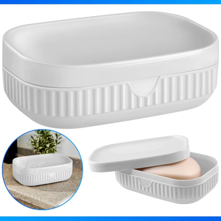 Saboneteira Caixa De Sabão à Prova d'Água Com Tampa Porta Sabonete Banheiro Lavabo Moderno