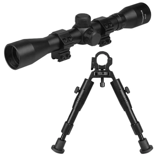 Luneta Vector Optics 4x 32mm Trilho 11mm + Bipé Rifle