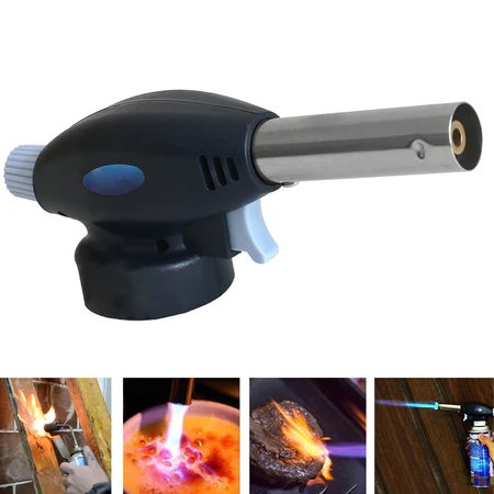 Maçarico culinário portátil de cozinha profissional multiuso regulagem manual com controle de chama gourmet