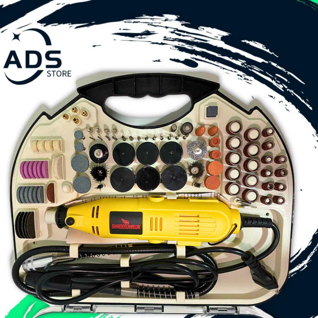 Mini Retifica Profissional 130W 210 Peças Com Maleta Extensor Lixadeira ...