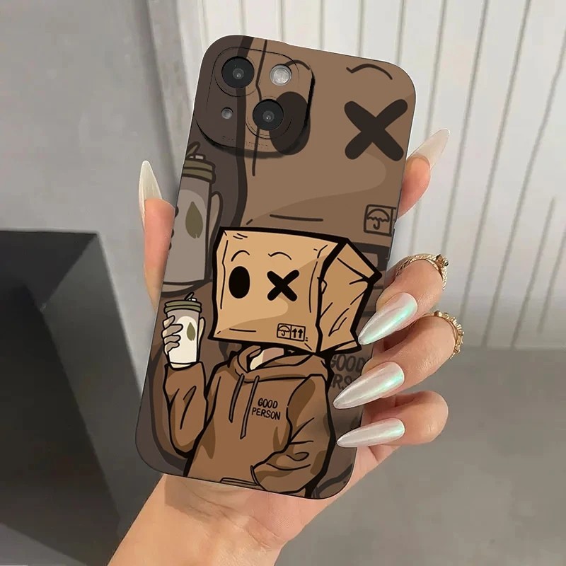 Capa De Silicone Macio Para Telefone De Desenho Animado Xiaomi Redmi Nota 13 Pro Plus 12 4G 13C 12C 12 11 10 9 Max 12S 11S 10S 9S Cartoon Funny Box Man
