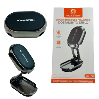Suporte Magnetico Univwesal Veicular Carro H'MASTON CJ-70 COMPACTO INDUÇÃO POR IMA FIXAÇÃO Painel