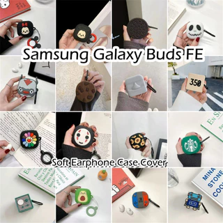 Estoque Pronto ! Para Samsung Galaxy Buds FE Case Interessante Cartoon Series Capa De Silicone Macia Fones De Ouvido NO . 1