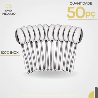 Jogo de Colheres 50 peças Aço Inox