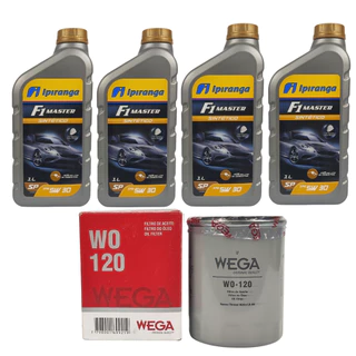 Kit Revisão Ipiranga 4l 5w30 Com Filtro Wo120 Fiat Cinquecento Doblò Fire Idea Mobi Palio Fire