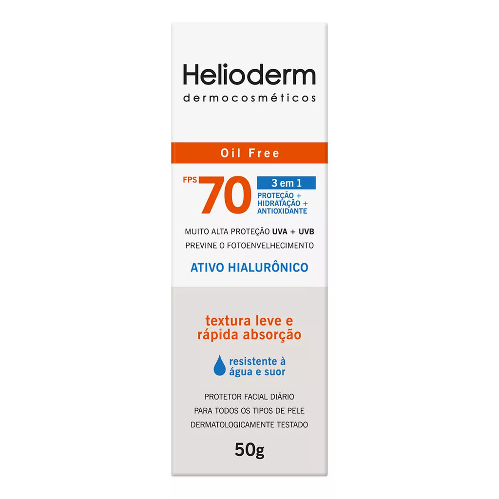 Protetor Solar Helioderm Facial Fps70 3 em 1 - Kley Hertz