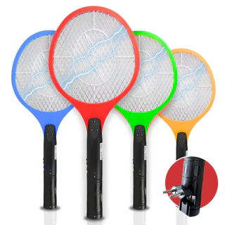 Kit 5 Raquete Elétrica Mosquito Dengue Inseto Recarregável Conjunto Mata Insetos Pernilongo Colorida 110v/220v Bivolt Verão Armadilha